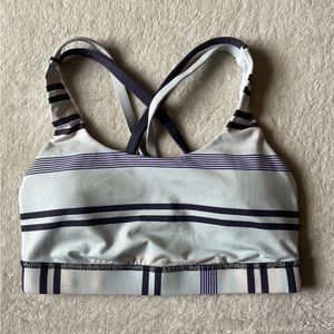 Lululemon Athletica Energy Groovy Stripe Sport Bra